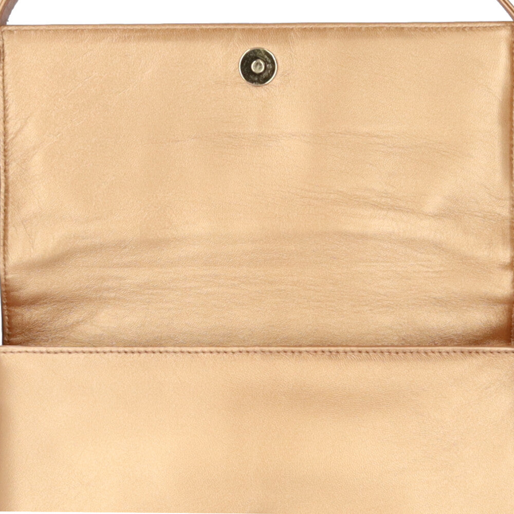 CHANEL シャネル チョコバー ショルダーバッグ レザー ゴールド  