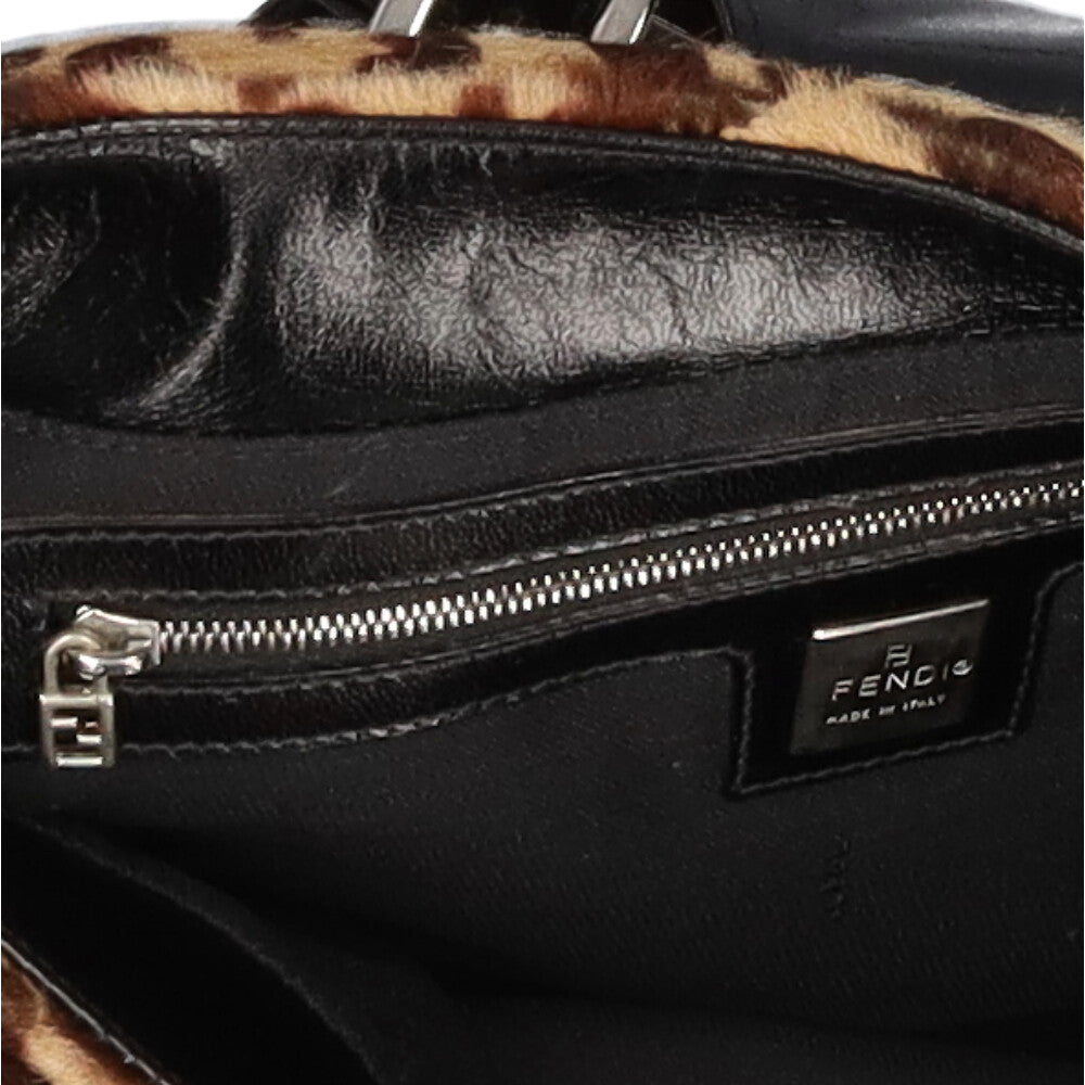 フェンディ FENDI ショルダーバッグ ハラコ ブラウン レディース 中古