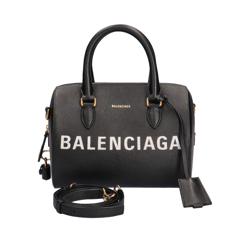 バレンシアガ BALENCIAGA ボウリングバッグ スモールヴィル ハンドバッグ グレインカーフレザー ノワール レディース 中古 –  【公式】リサイクルキング オンラインショップ