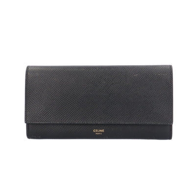 CELINE セリーヌ ラージ フラップ 長財布 CELINE セリーヌ ラージ フラップウォレット 長財布 レザー レディース