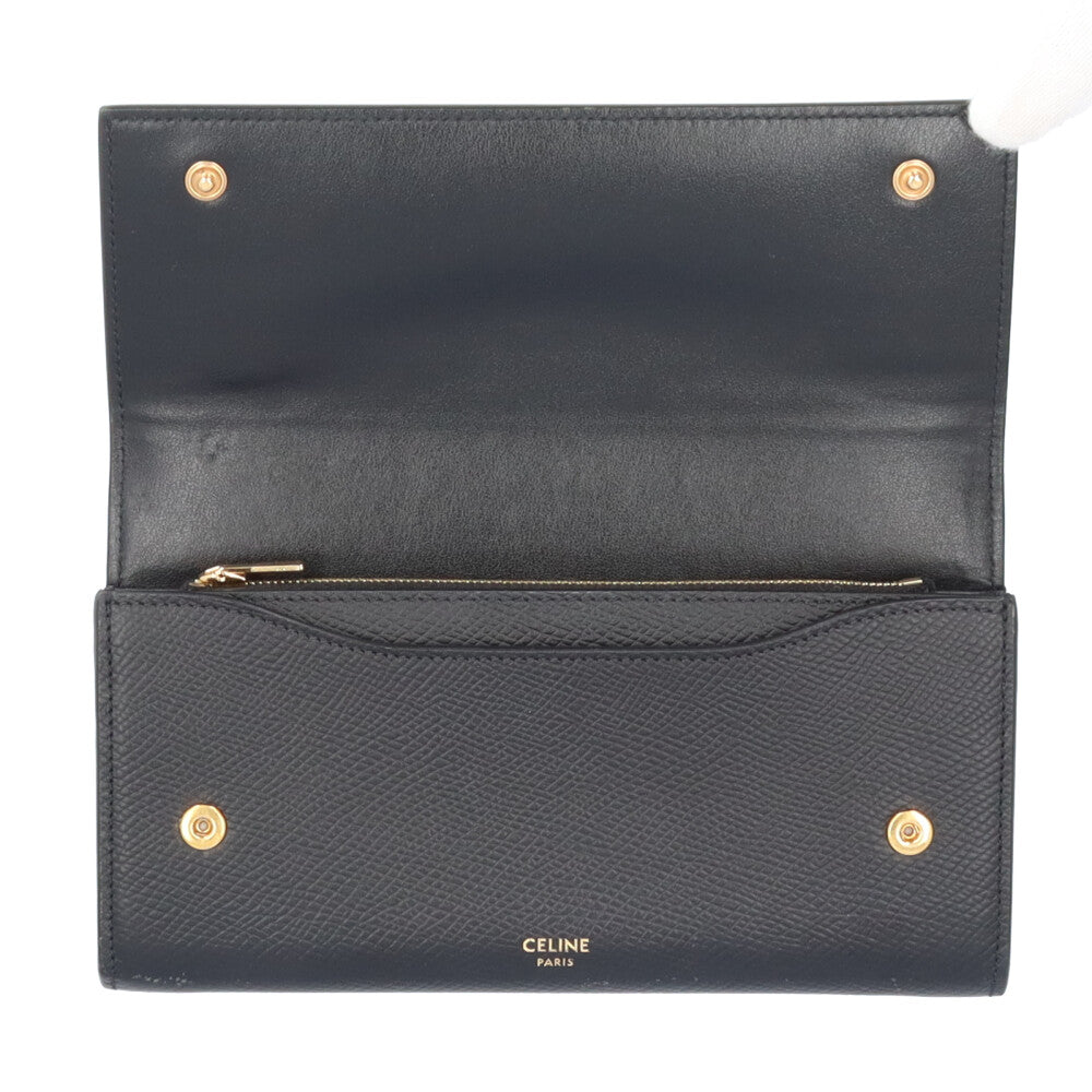 CELINE セリーヌ ラージ フラップウォレット 長財布 レザー レディース