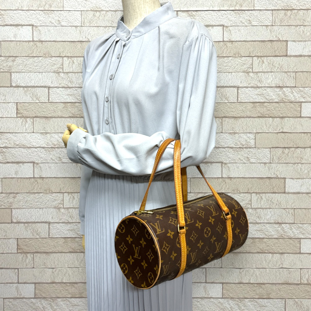 LOUIS VUITTON Louis Vuitton Papillon 26 Monogram Handbag Monogram Canvas Brown Ladies Used