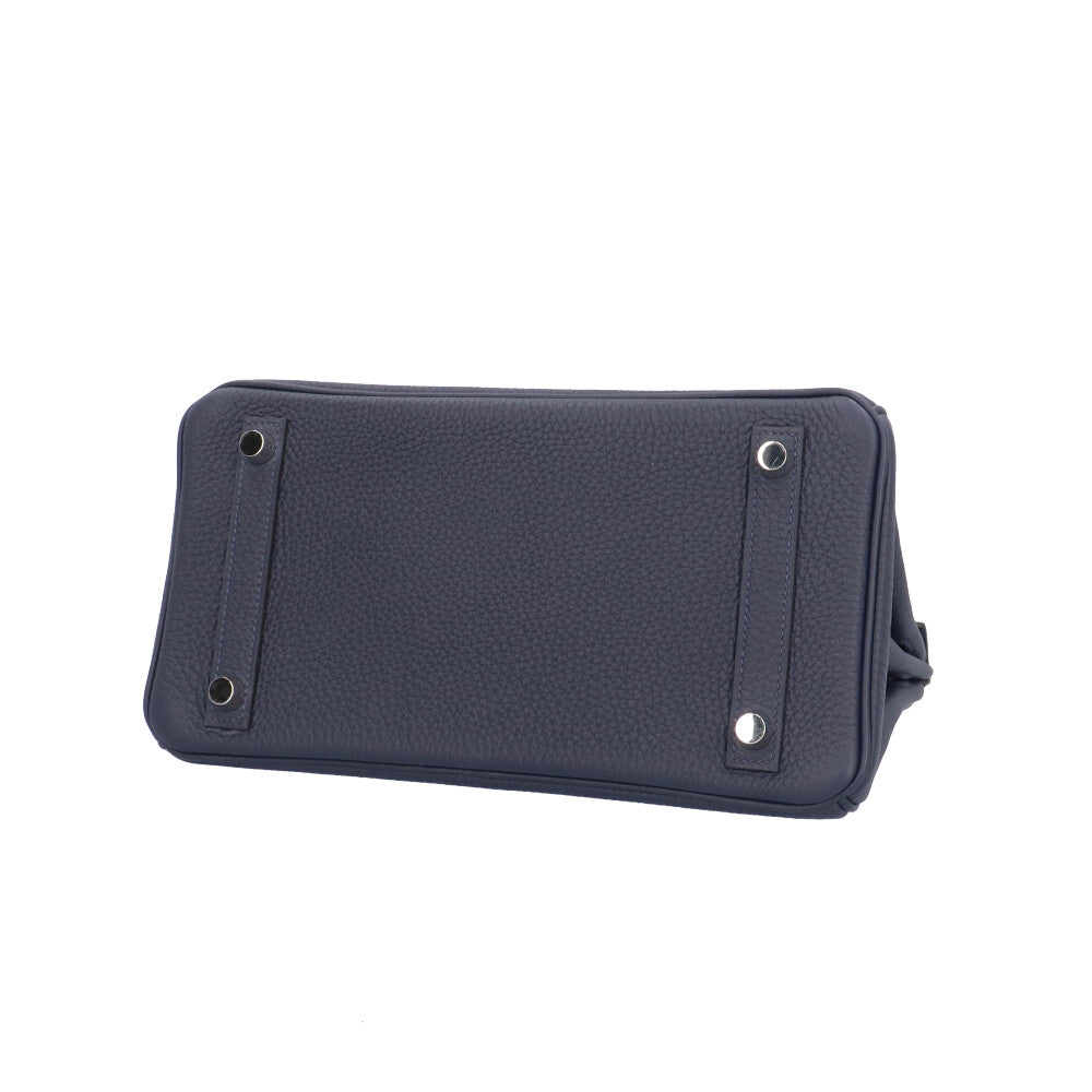 エルメス バーキン25 ハンドバッグ エルメス レザー ネイビー