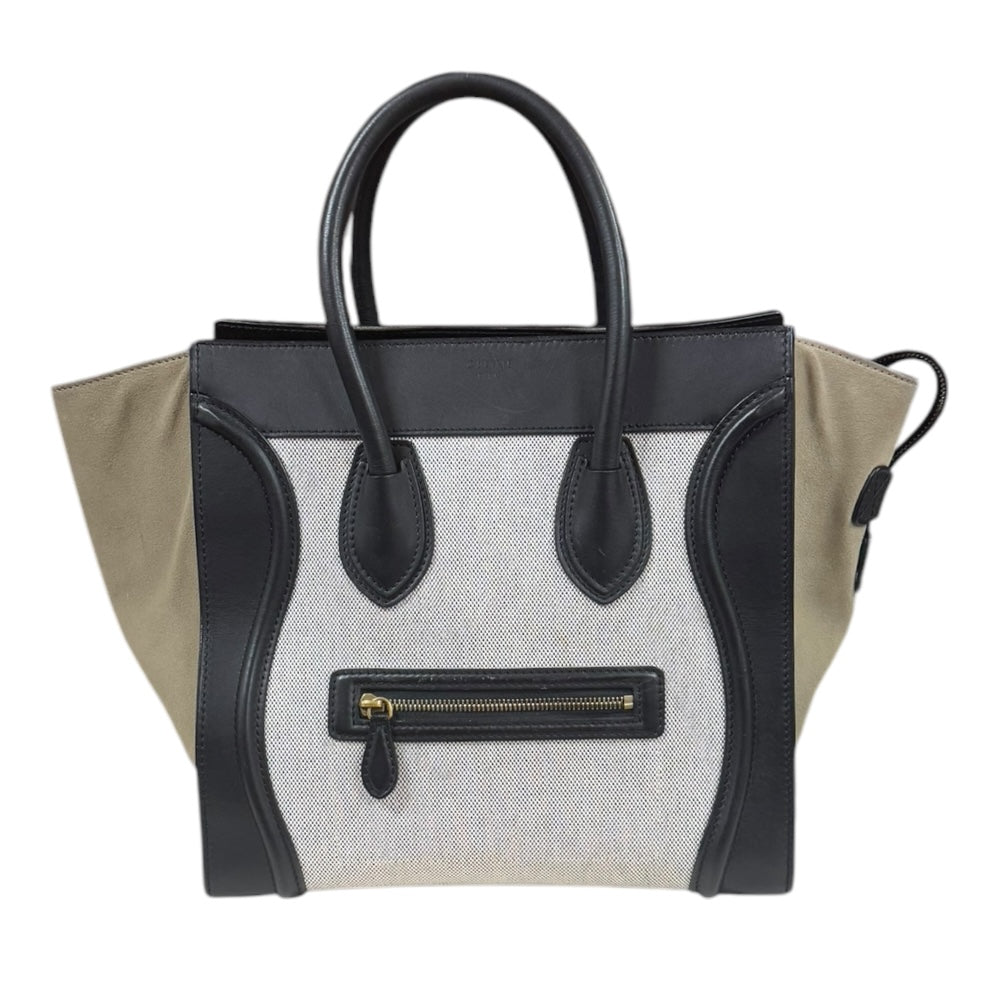 CELINE セリーヌ トリコロール ラゲージ ミニショッパー ハンドバッグ