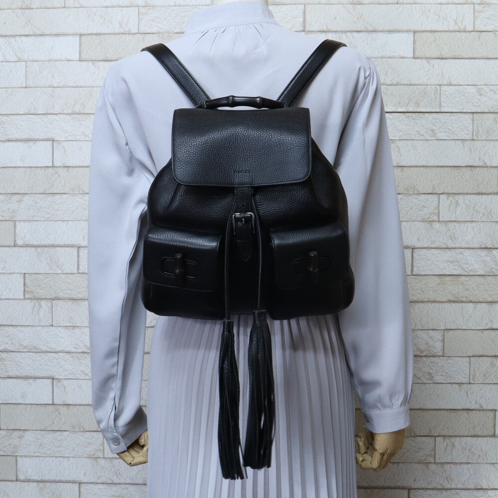 GUCCI Bamboo Backpack/Daypack Leather Women's Used – 【公式