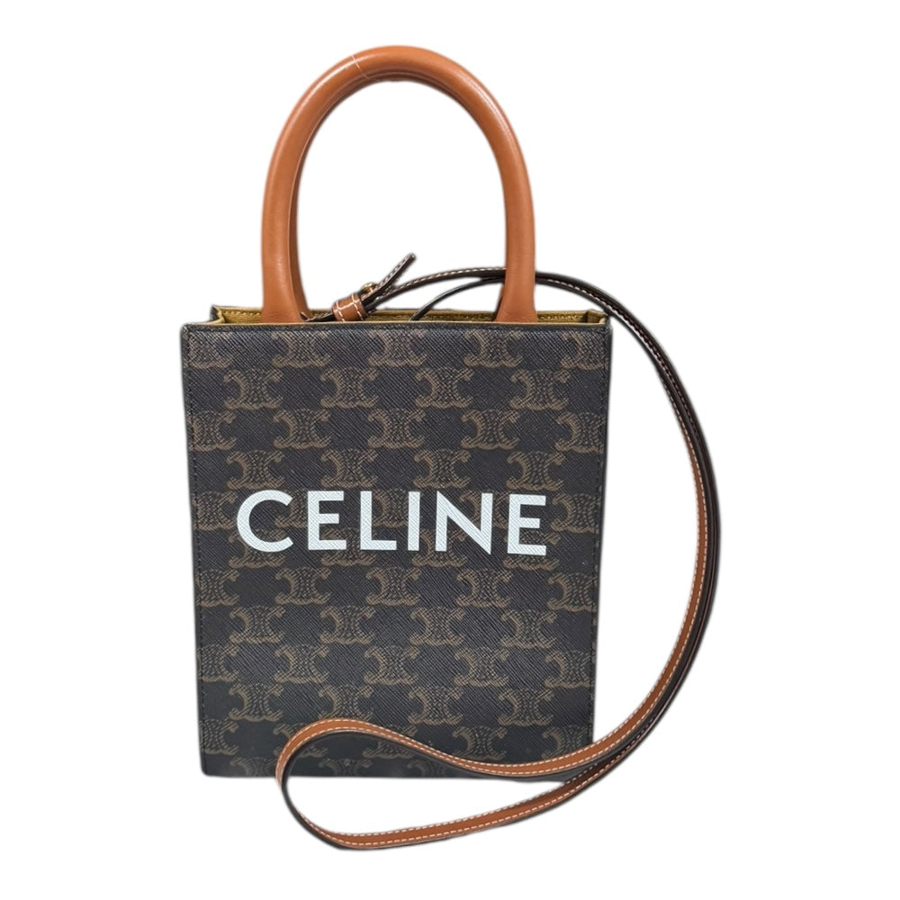 CELINE ミニ トリオンフキャンバス バーティカルカバ CELINE セリーヌ ミニバーティカルカバ トリオンフ ショルダーバッグ