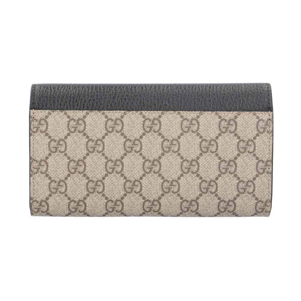 GUCCI財布　グッチ長財布　グッチGGスプリームキャンバス レザー GUCCI 質屋出品【GUCCI】グッチ 長財布 GGスプリーム キャンバス