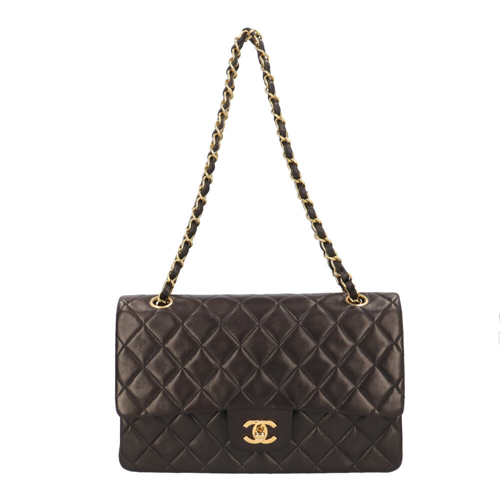 CHANEL シャネル マトラッセ ショルダーバッグ ラムスキン ブラック 