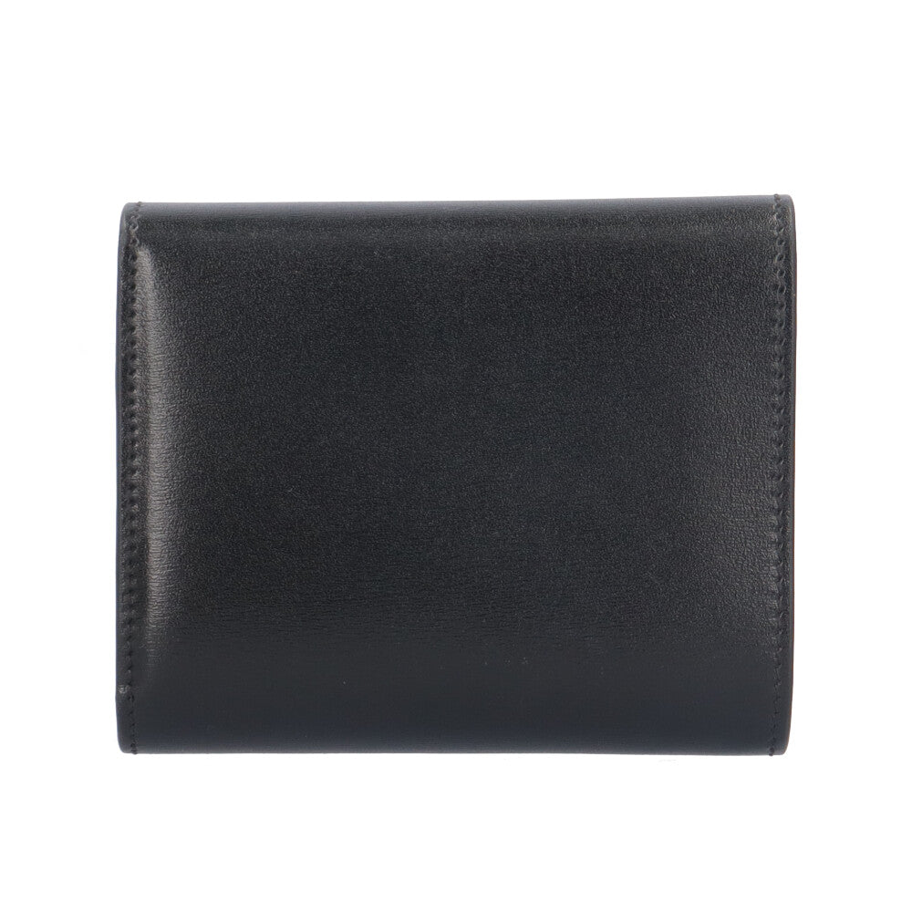 CELINE Small Flap Wallet Triomphe Trifold Wallet Leather Women's