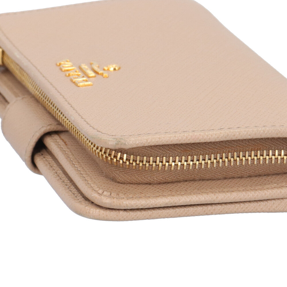 PRADA プラダ サフィアーノ 二つ折り財布 レザー レディース 中古