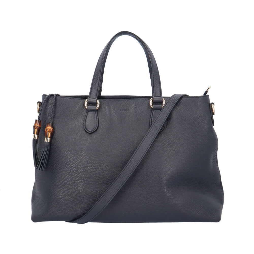 GUCCI グッチ バンブータッセル バンブー ショルダーバッグ レザー