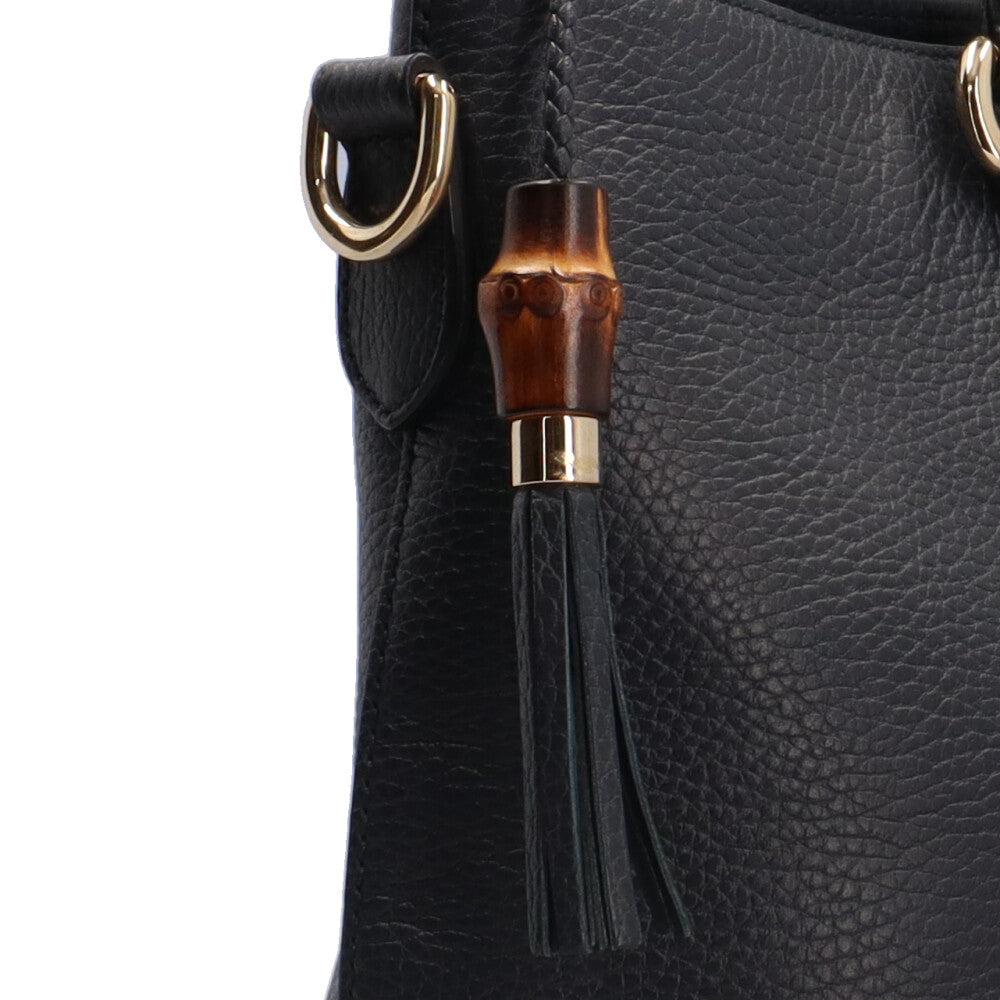 GUCCI グッチ バンブータッセル バンブー ショルダーバッグ レザー