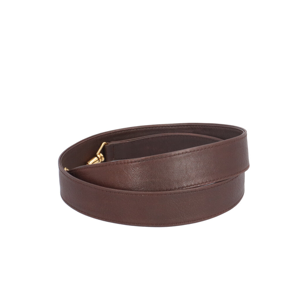 GUCCI グッチ バンブー ショルダーバッグ レザー ブラウン レディース