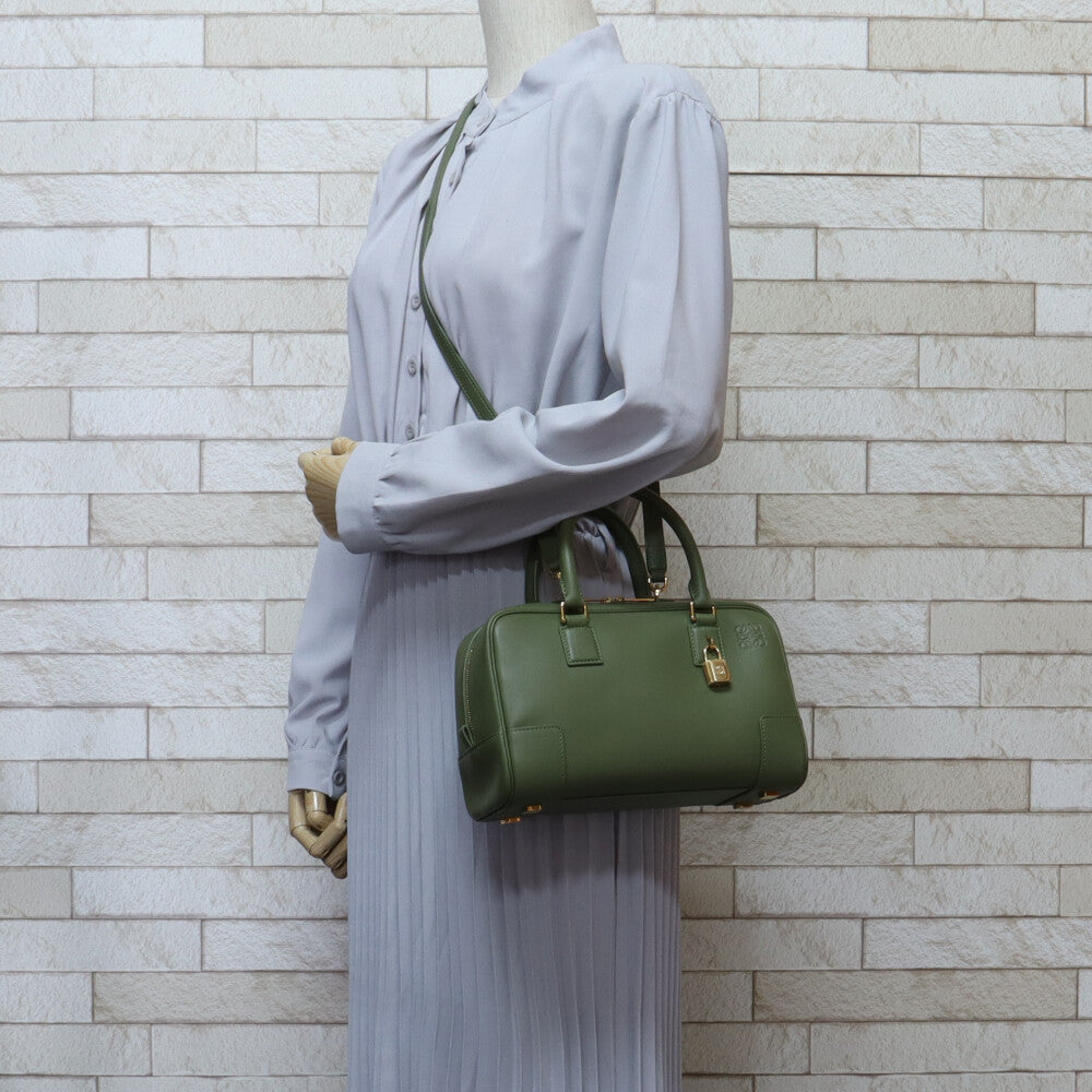 ロエベ アマソナ23 ショルダーバッグ カーフ グリーン