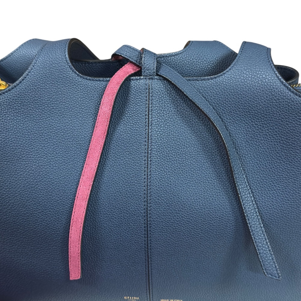 CELINE セリーヌ トライフォールド スモール トートバッグ レザー