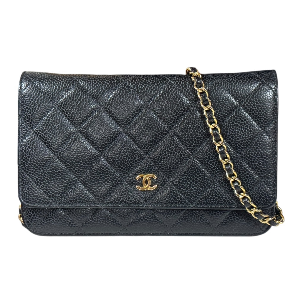 シャネル マトラッセ ショルダーバッグ キャビアスキン ブラック レディース CHANEL  中古 R&Kリサイクルキング CHANEL シャネル マトラッセ ショルダーバッグ キャビアスキン