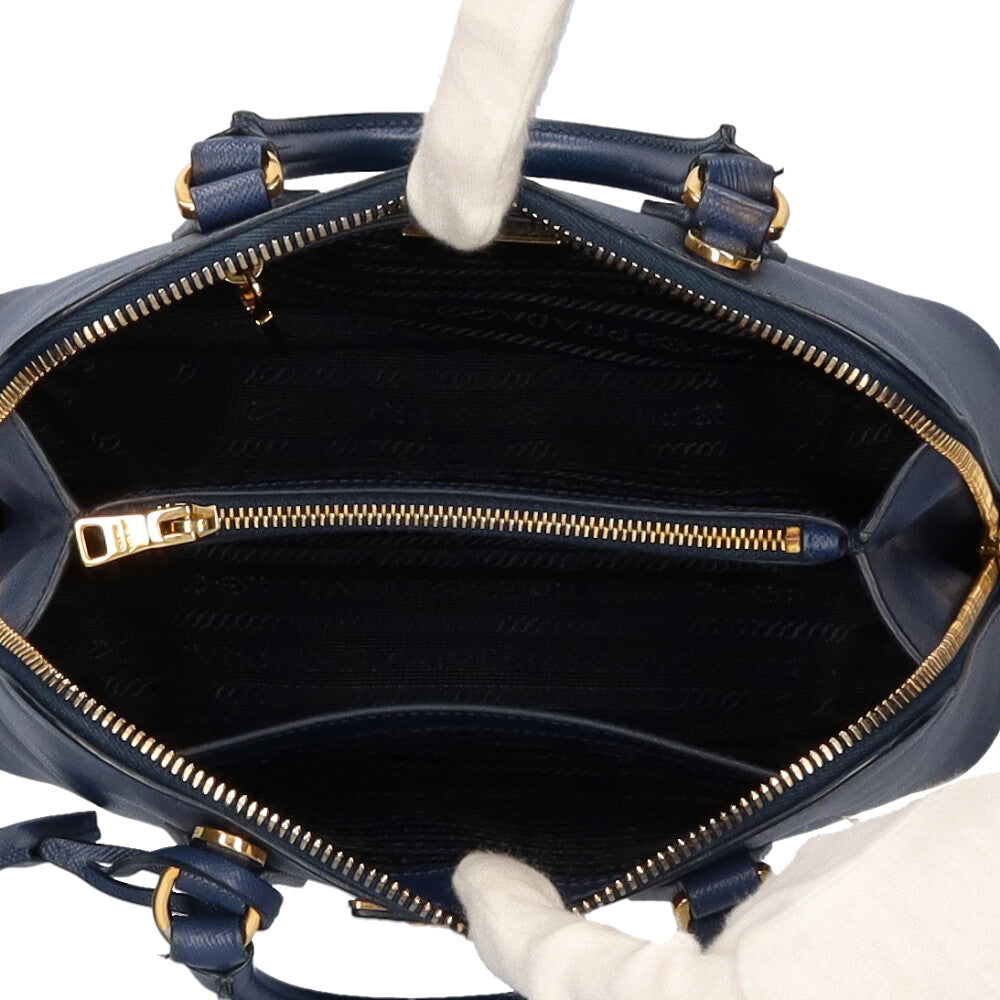 プラダ PRADA サフィアーノ ショルダーバッグ パテントレザー BLUETTE