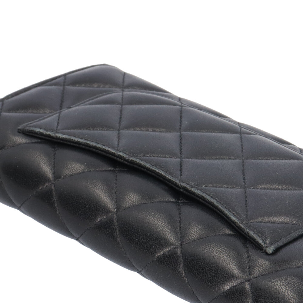 CHANEL シャネル クラシックロングフラップウォレット マトラッセ 長