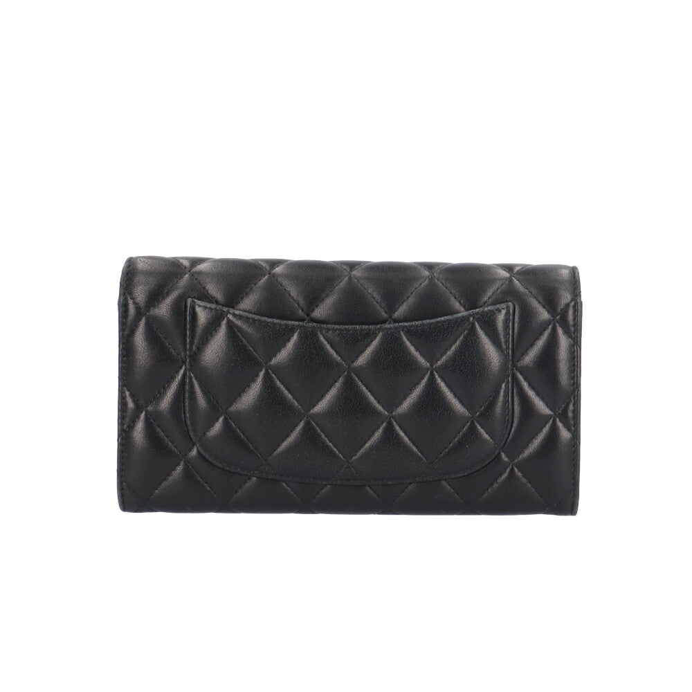 CHANEL シャネル クラシックロングフラップウォレット マトラッセ 長
