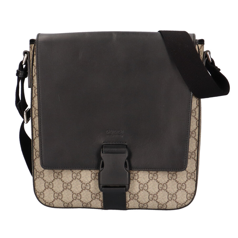 グッチ GUCCI GGスプリーム ショルダーバッグ PVC ベージュ レディース