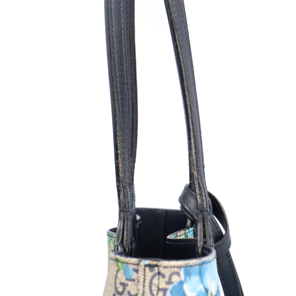 GUCCI ブルームス　リバーシブル　トートバッグ　ブルー　新品未使用 美品♡GUCCI GGブルームス 花柄トートバッグ ブルー
