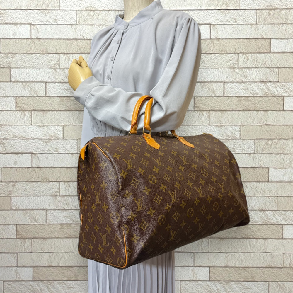 LOUIS VUITTON ルイヴィトン スピーディ40 モノグラム ハンドバッグ モノグラムキャンバス ブラウン レディース 中古 –  【公式】リサイクルキング オンラインショップ