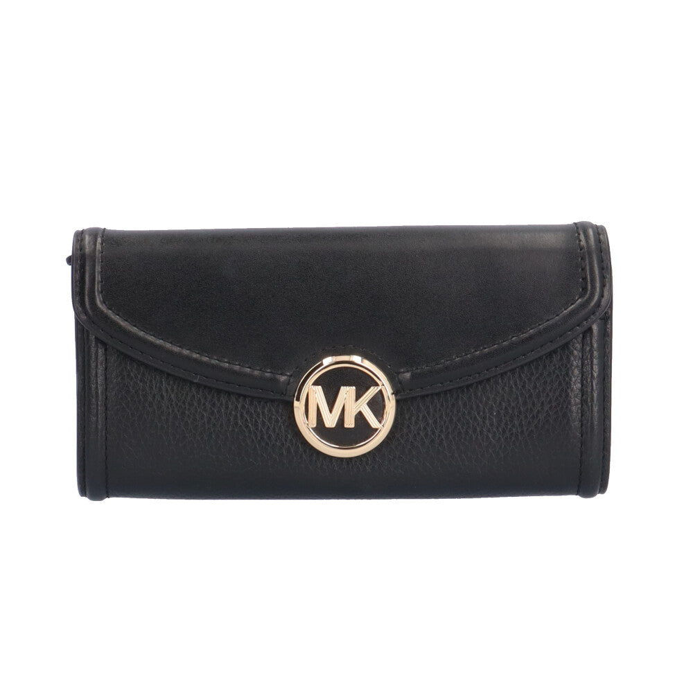 Michael Kors Fulton Large Flap Continental Long Wallet Leather Women s Used 36 Months Interest Free Shopping Loan Available