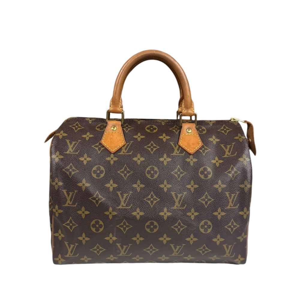 LOUIS VUITTON ルイヴィトン スピーディ30 モノグラム ハンドバッグ モノグラムキャンバス ブラウン レディース 中古 –  【公式】リサイクルキング オンラインショップ