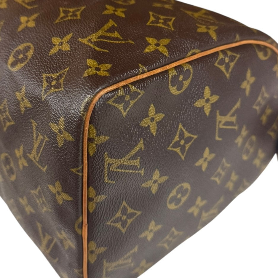 LOUIS VUITTON ルイヴィトン スピーディ30 モノグラム ハンドバッグ モノグラムキャンバス ブラウン レディース 中古 –  【公式】リサイクルキング オンラインショップ