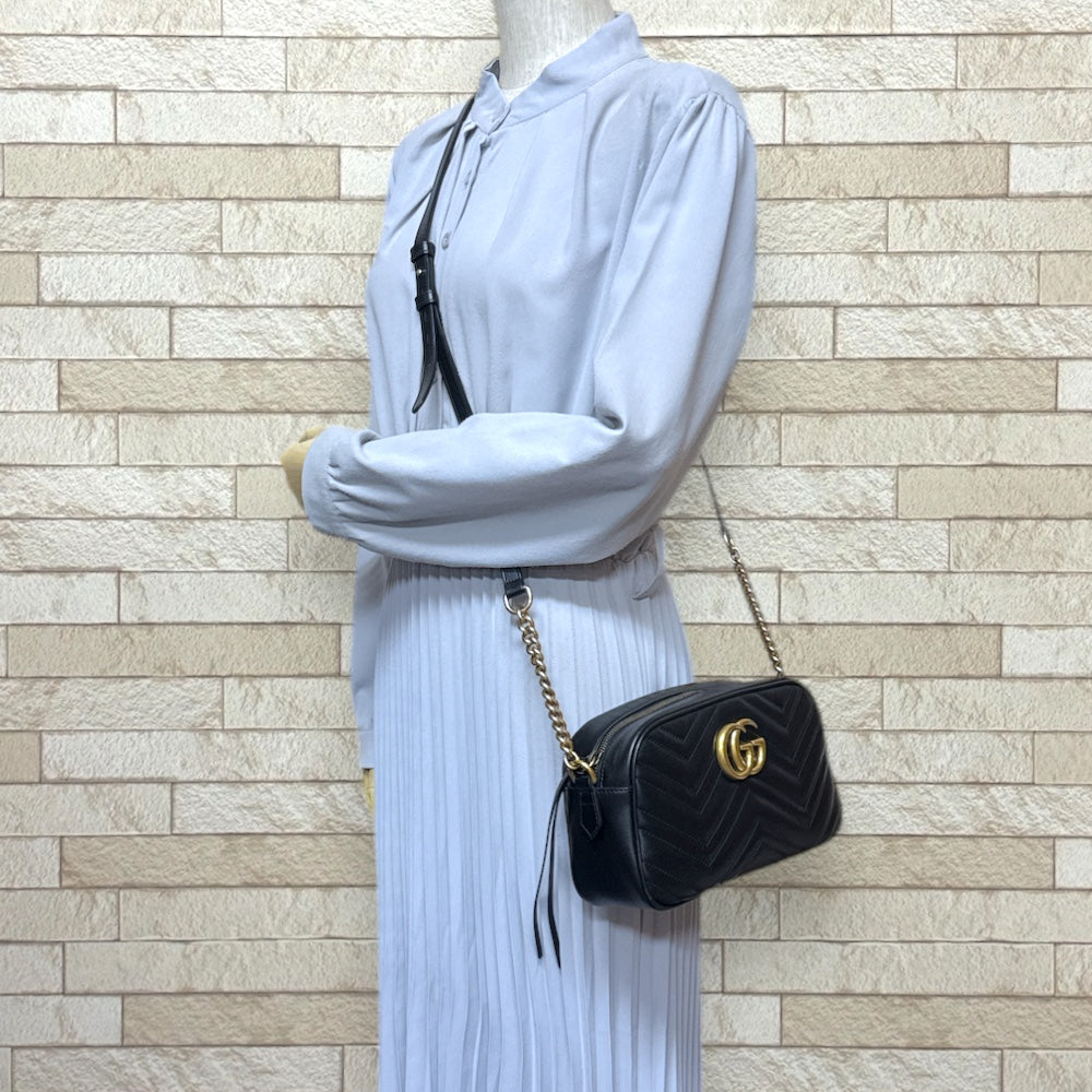 GUCCI グッチ キルティングスモールショルダー GGマーモント