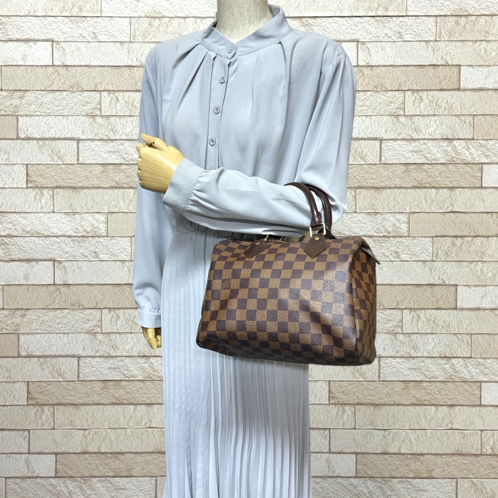 Handbags Speedy B 25 Damier Ebene Ootd LOUIS VUITTON Damier Ebene