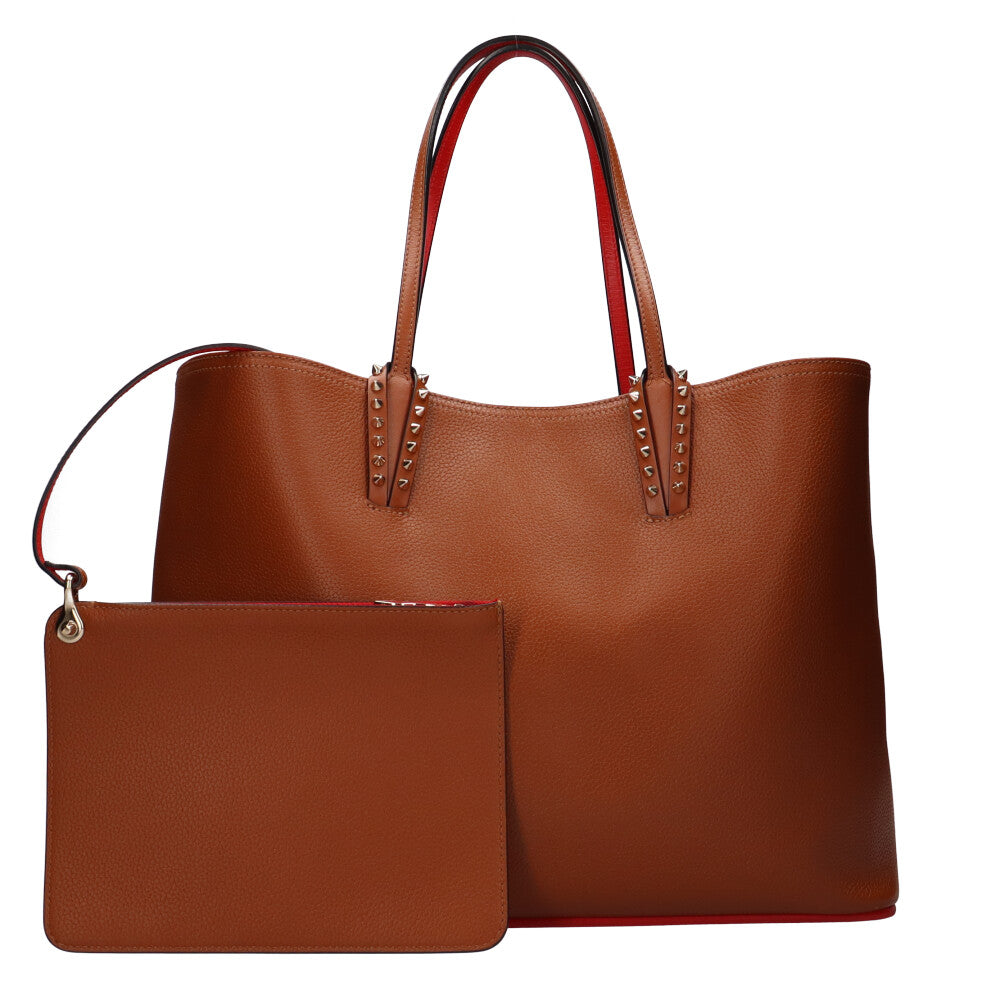 クリスチャンルブタン Christian Louboutin KABIKER カバイカートート ショルダーバッグ トートバッグ  ブラウン系【中古】【美品】 クリスチャンルブタン Christian Louboutin カバタ ショルダーバッグ