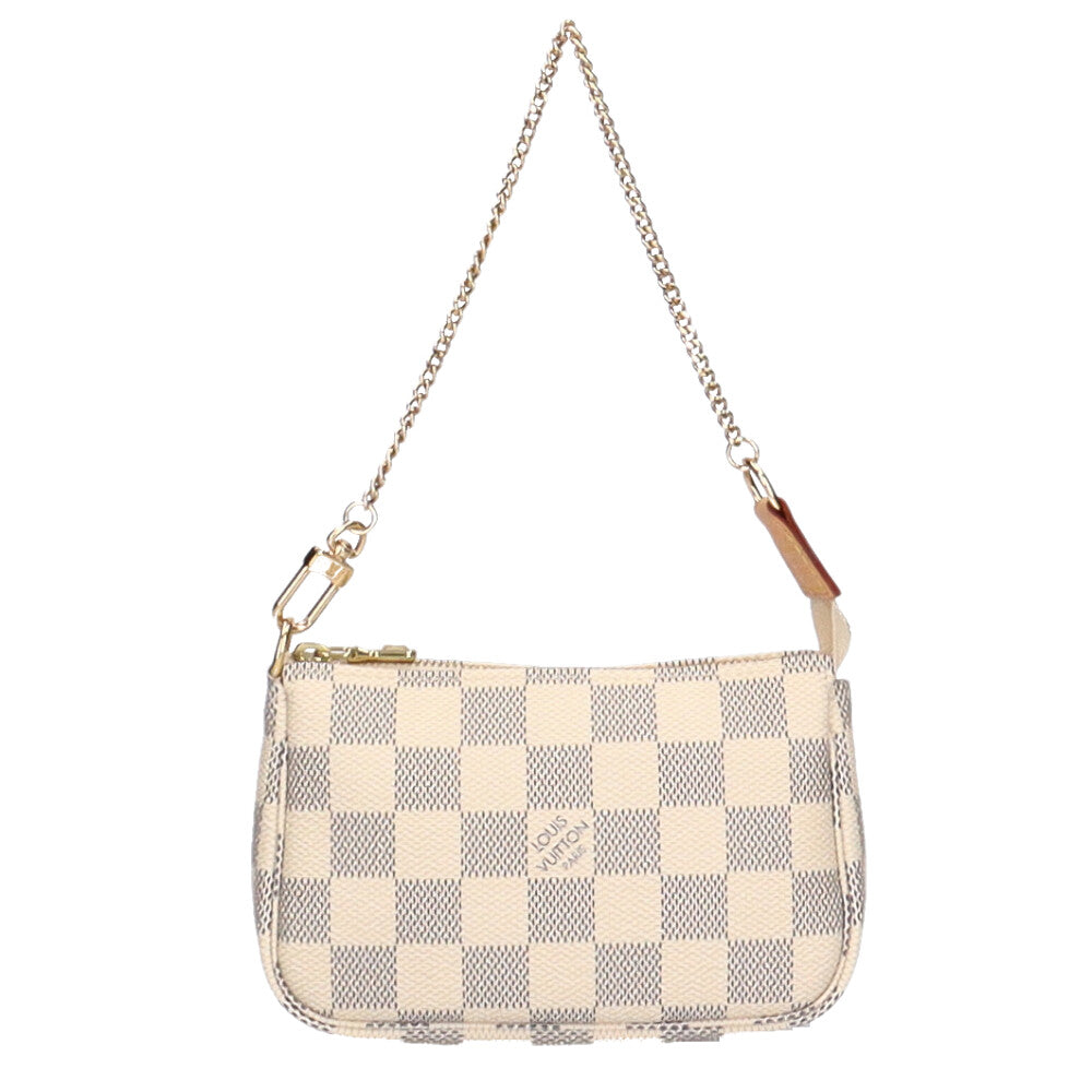 ダミエ アズール ミニ ポシェット アクセソワール ハンドバッグ ルイヴィトン LOUIS VUITTON ミニ ポシェットアクセソワール アズール