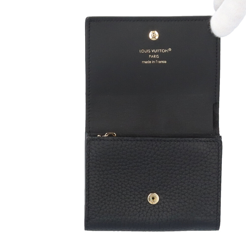 ★3日以内返品可★ 美品 LOUIS VUITTON ルイ・ヴィトン トリヨン カプシーヌ タイニーウォレット M12149 二つ折り財布 ブラック トリヨンレザー レディース ルイヴィトン 二つ折り財布 トリヨン ポルトフォイユ・カプシーヌ