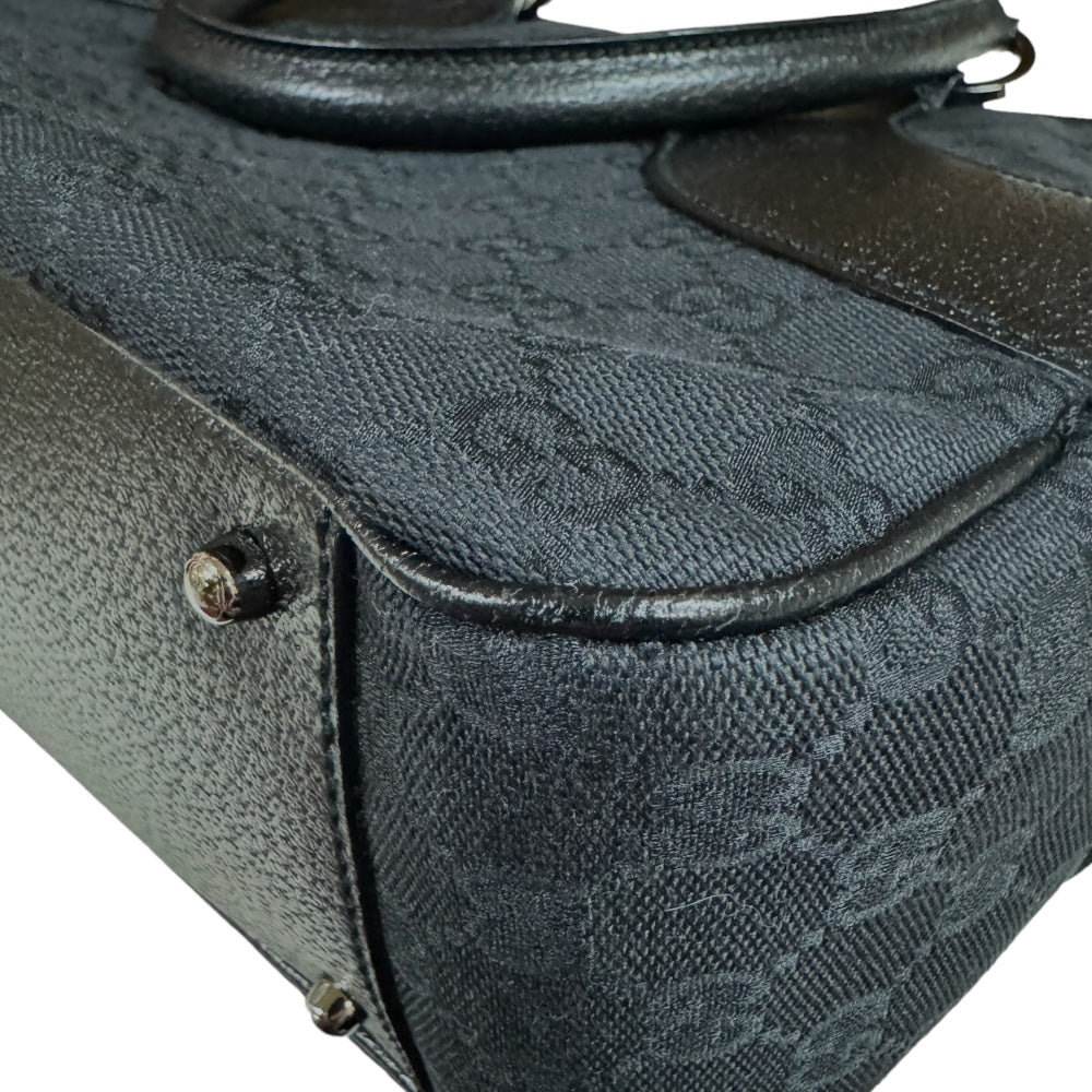 GUCCI Gucci GG Canvas Tote Bag GG Canvas Black Ladies Used