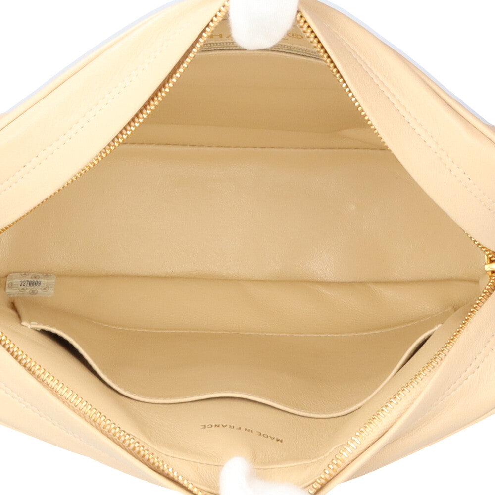 シャネル ラムスキン マトラッセ ショルダーバッグ ベージュ CHANEL シャネル マトラッセ ショルダーバッグ ラムスキン ベージュ