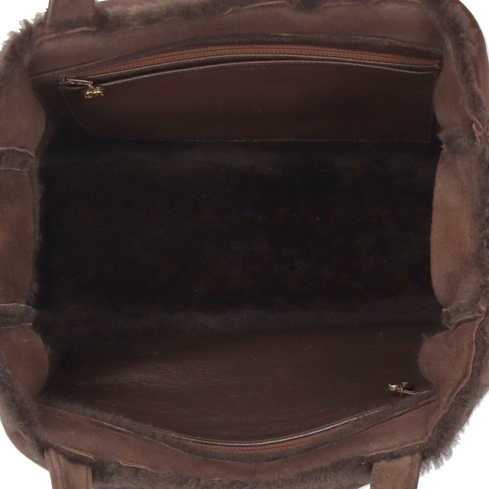 CHANEL シャネル ハンドバッグ ムートン ブラウン レディース 中古