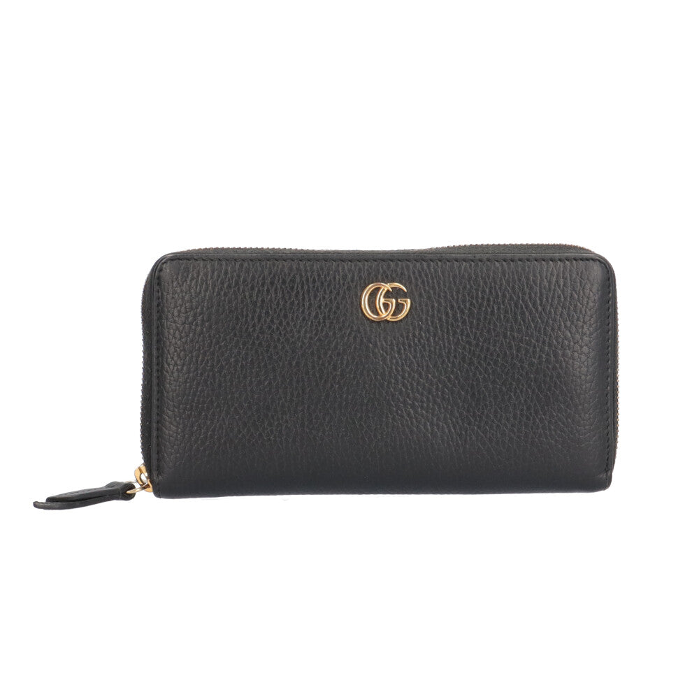 GUCCI グッチ ジップアラウンドウォレット GGマーモント 長財布 レザー