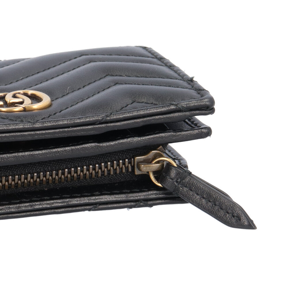 GUCCI グッチ GGマーモント 二つ折り財布 レザー レディース 中古