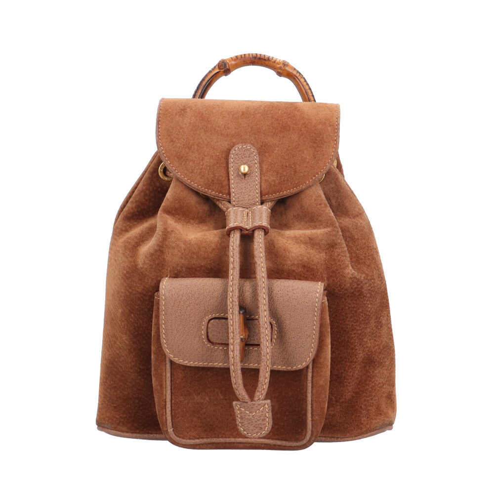GUCCI グッチ ミニリュック バンブー リュック・デイパック スウェード