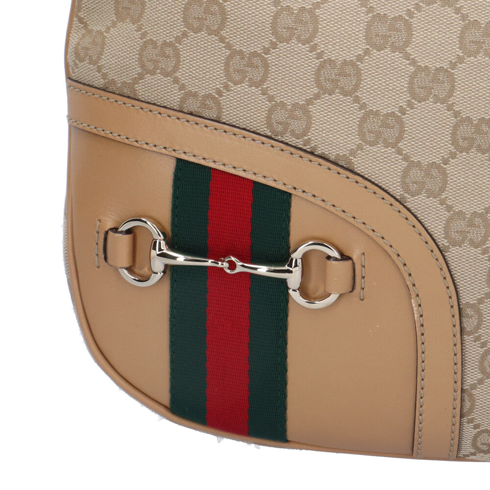 GUCCI グッチ ホースビット ショルダーバッグ GGキャンバス ベージュ レディース 中古 – 【公式】リサイクルキング オンラインショップ