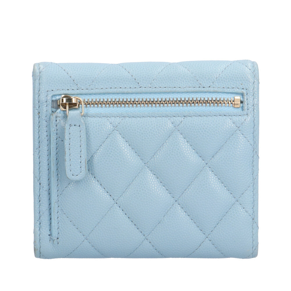 CHANEL シャネル クラシックスモールフラップウォレット マトラッセ 三