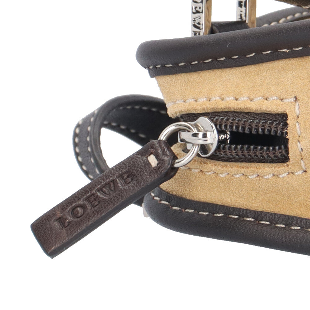 LOEWE ロエベ アマソナ マイクロミニ ポーチ スウェード レディース