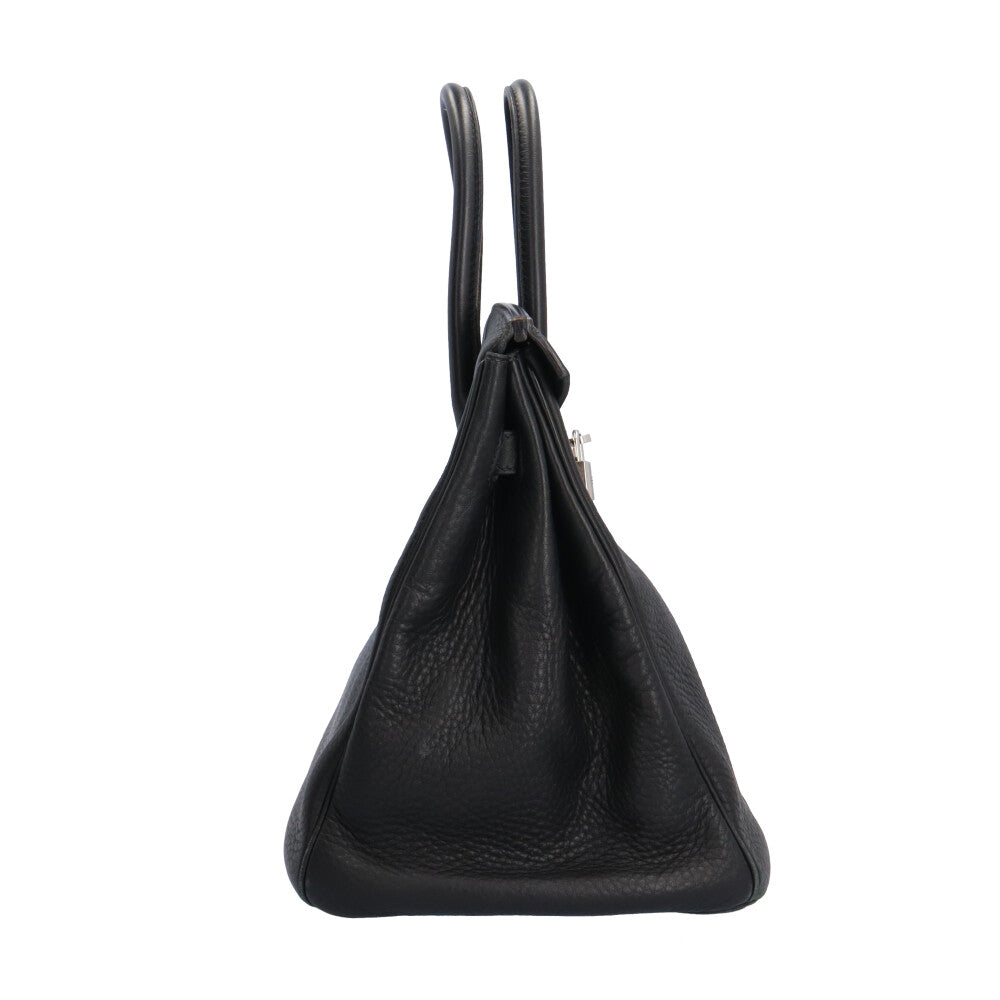 HERMES Hermes Birkin 35 Handbag Leather Black Women's Used
