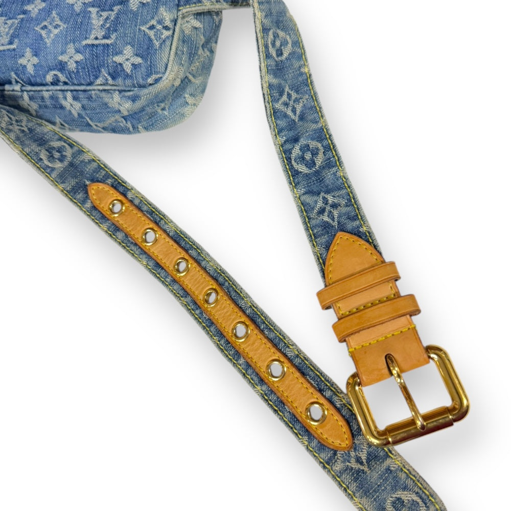 LOUIS VUITTON ルイヴィトン バムバッグ モノグラムデニム ウエスト