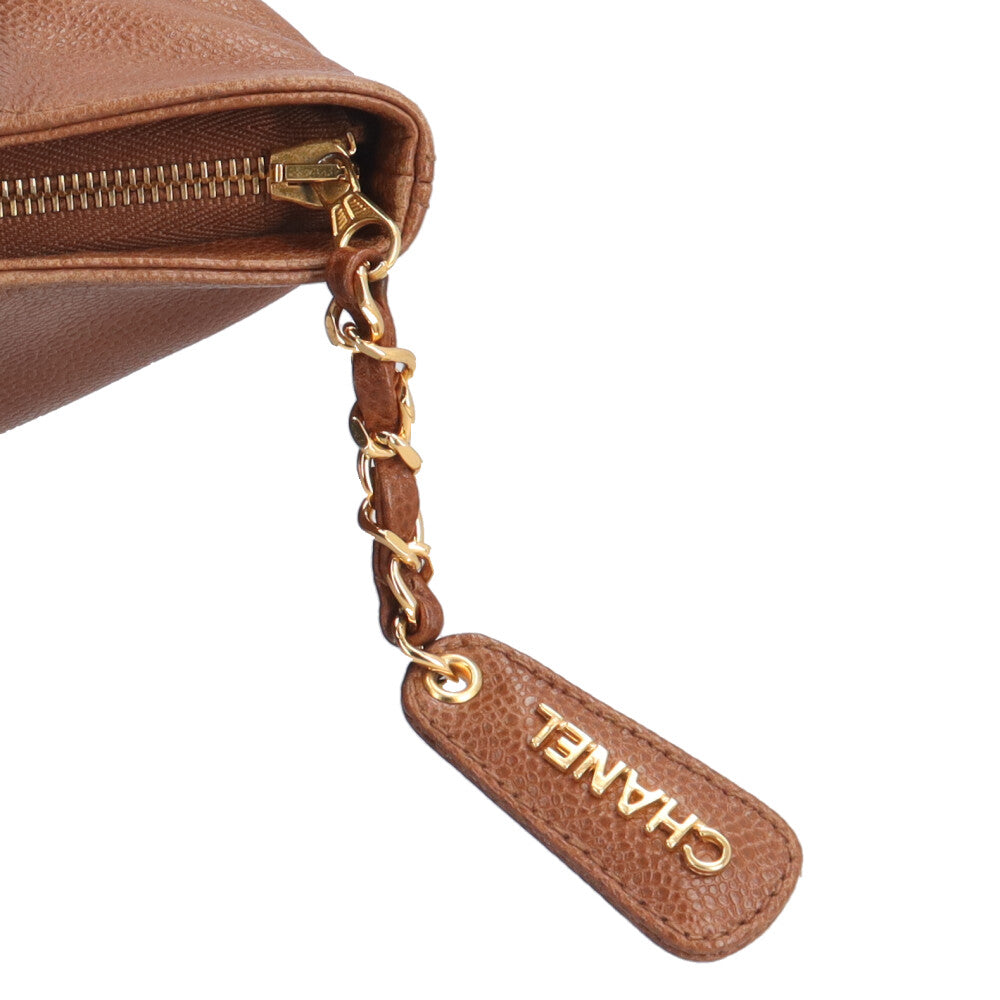 CHANEL シャネル ココマーク トートバッグ キャビアスキン ブラウン