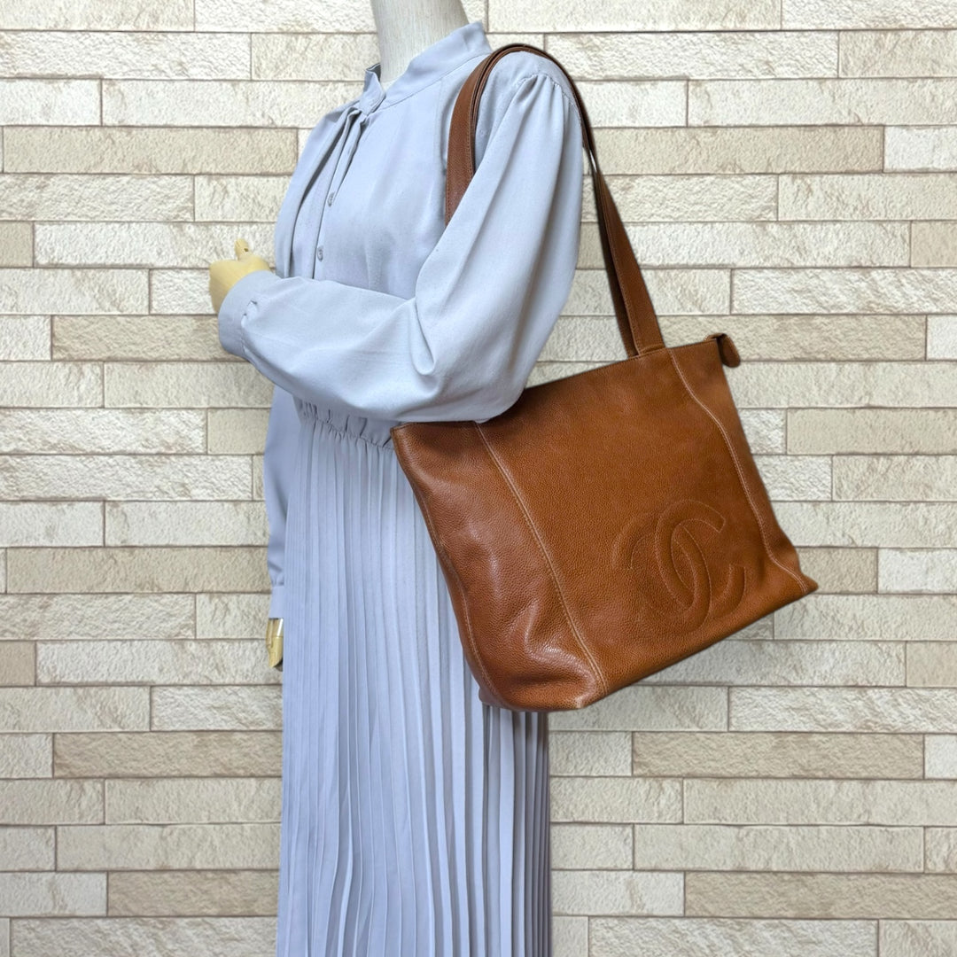 CHANEL シャネル ココマーク レザートリムキャンバストート　ヴィンテージ CHANEL シャネル ココマーク レザートリムキャンバストート