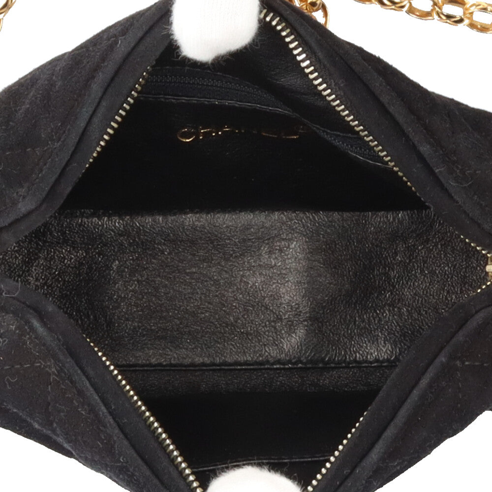 CHANEL シャネル ココマーク ショルダーバッグ スウェード ブラック