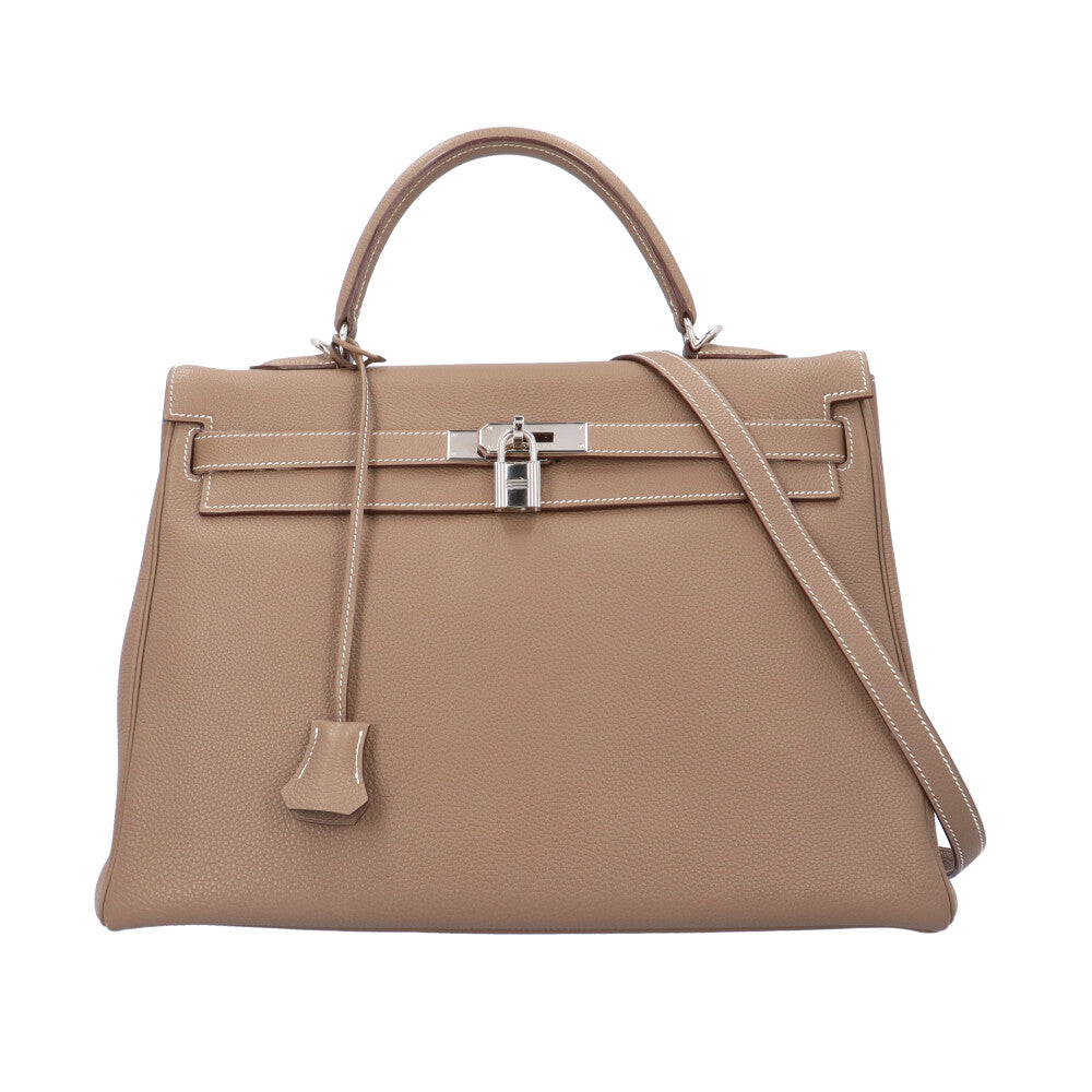 HERMES エルメス ケリー35 内縫い ショルダーバッグ レザー