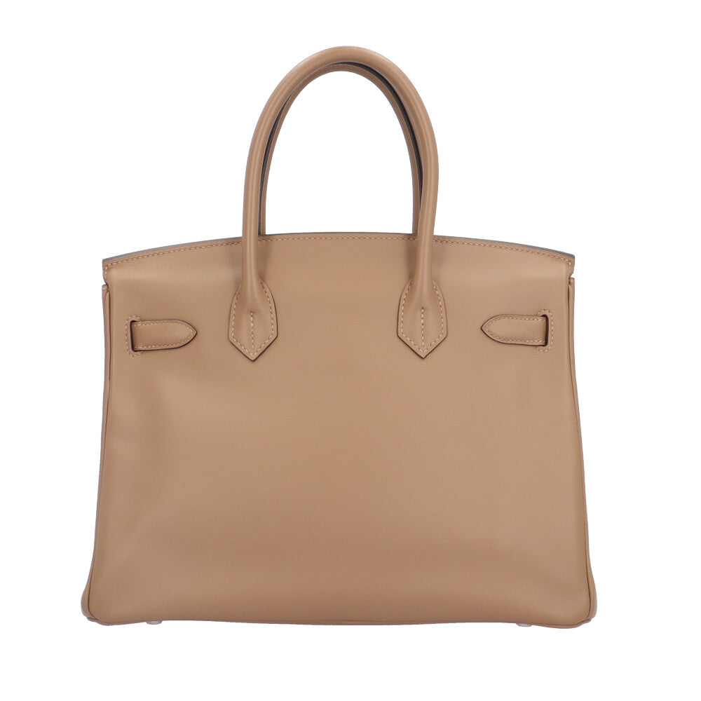 HERMES Birkin 30 Handbag Leather Beige Women's Used [36 Months